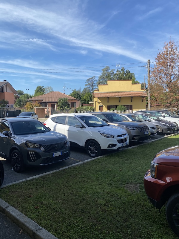 Interno deposito con scaffalature industriali